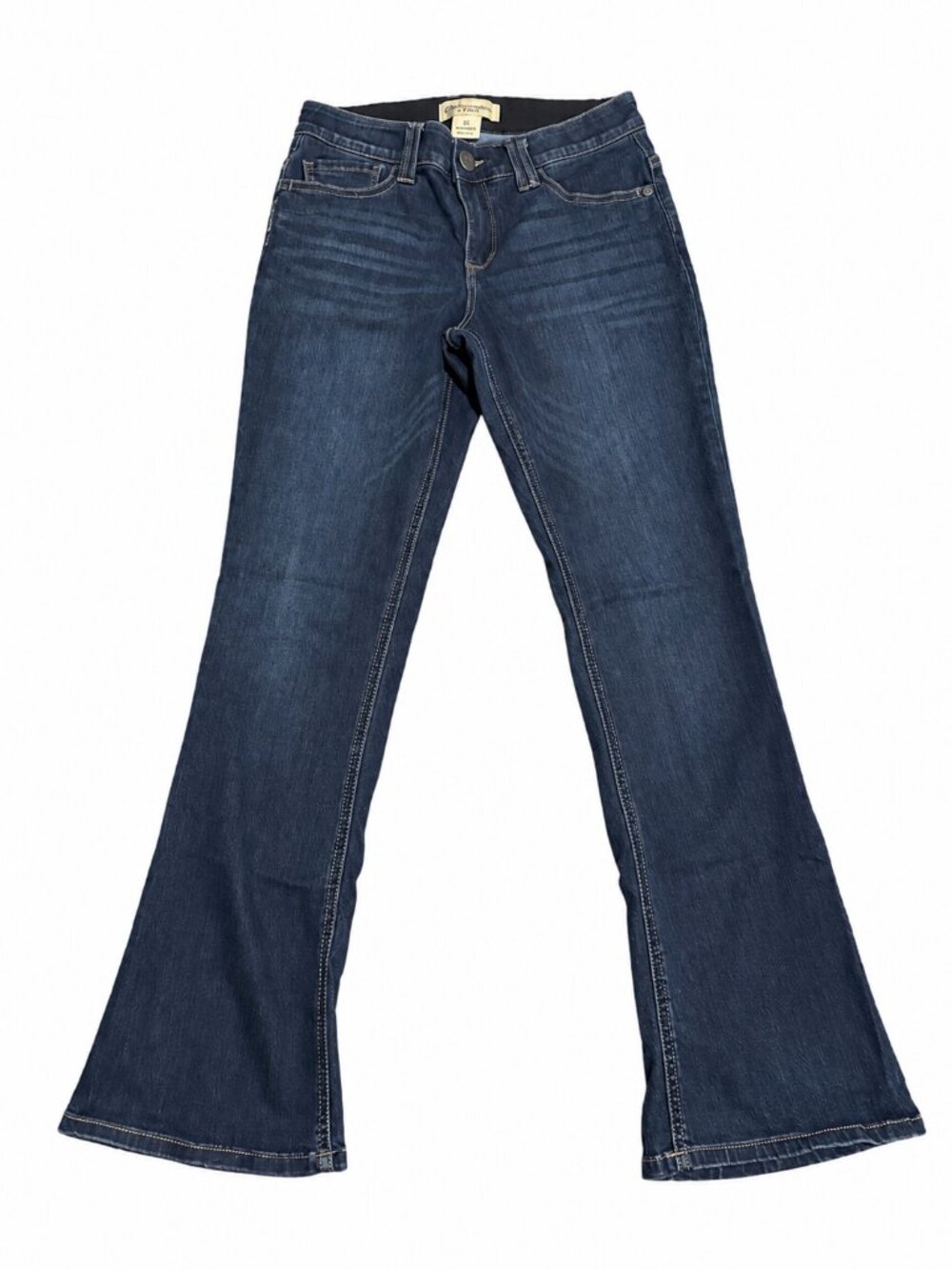 Democracy Ab Solution Jeans Womens 6 Blue Bootcut Flare Stretch Dark Wash 30x31